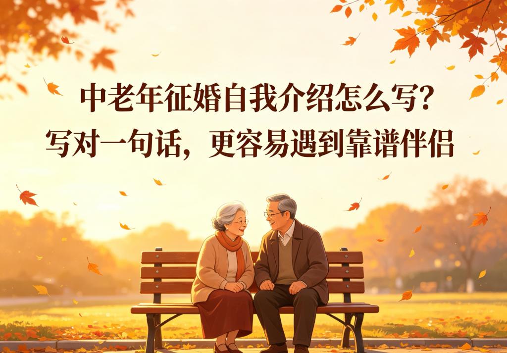 中老年征婚自我介绍怎么写？写对一句话，更容易遇到靠谱伴侣